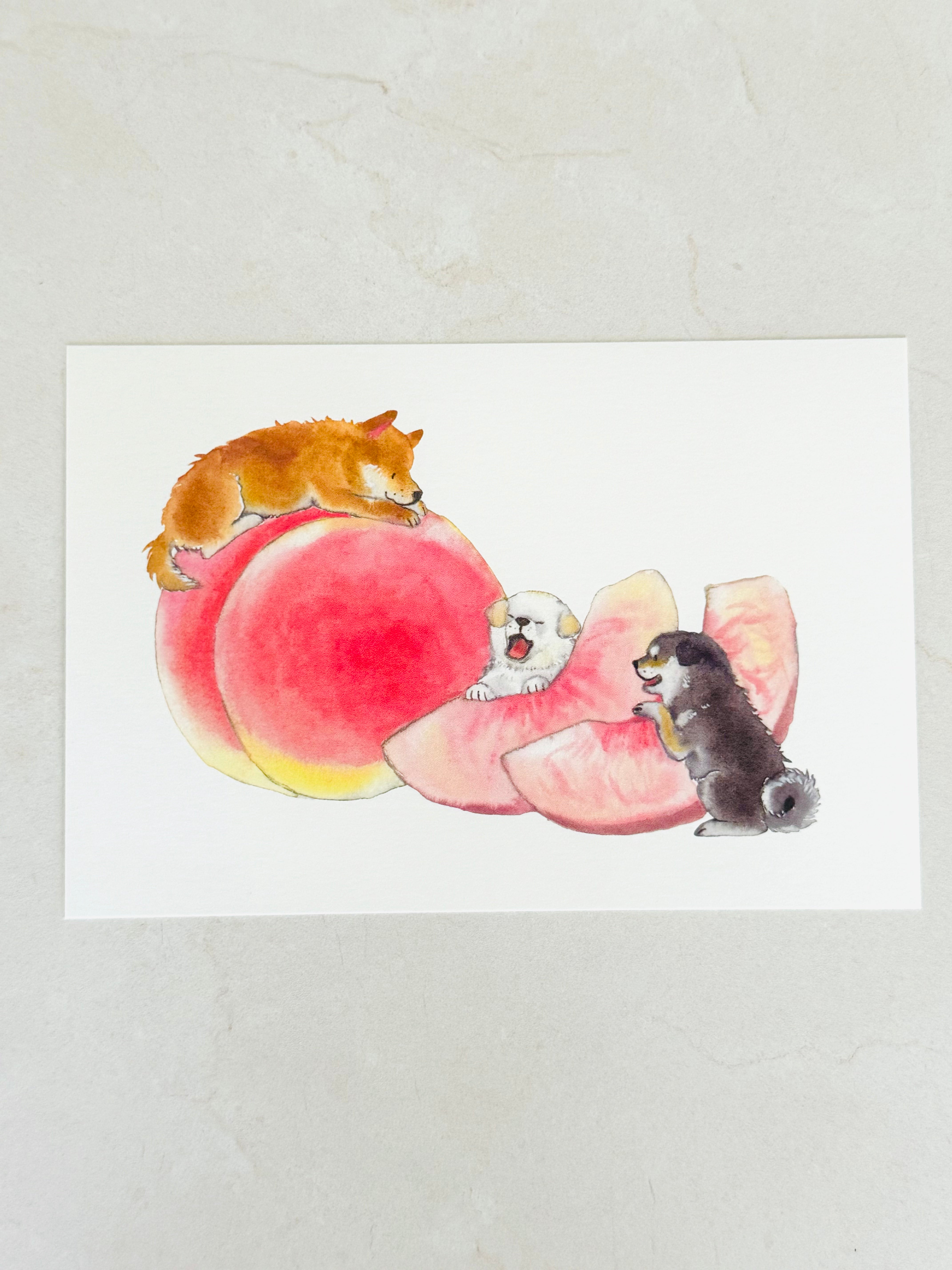 [Natskua Murata] Shiba Delicious Summer: Peaches postcard