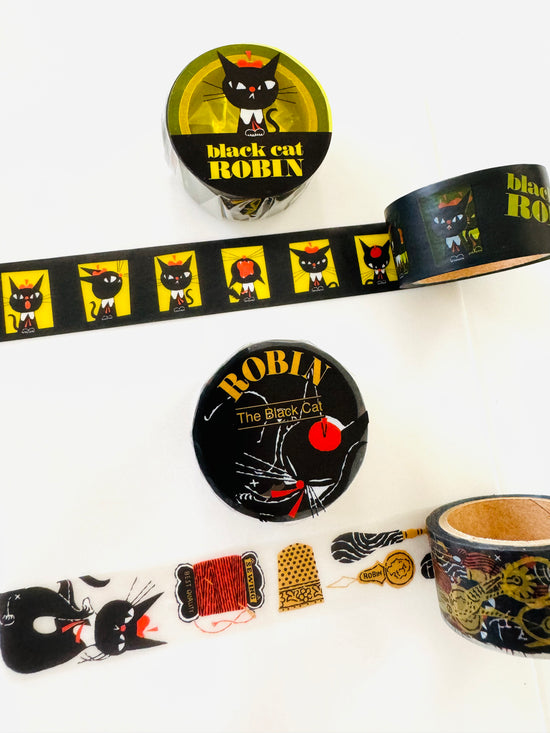 [cozyca] ROBIN • The Black Cat clear tape