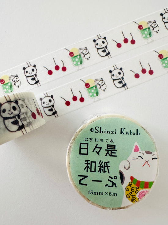 [SEAL-DO] Shinzi Katoh x Nichi Nichi • Melon Soda & Panda washi tape