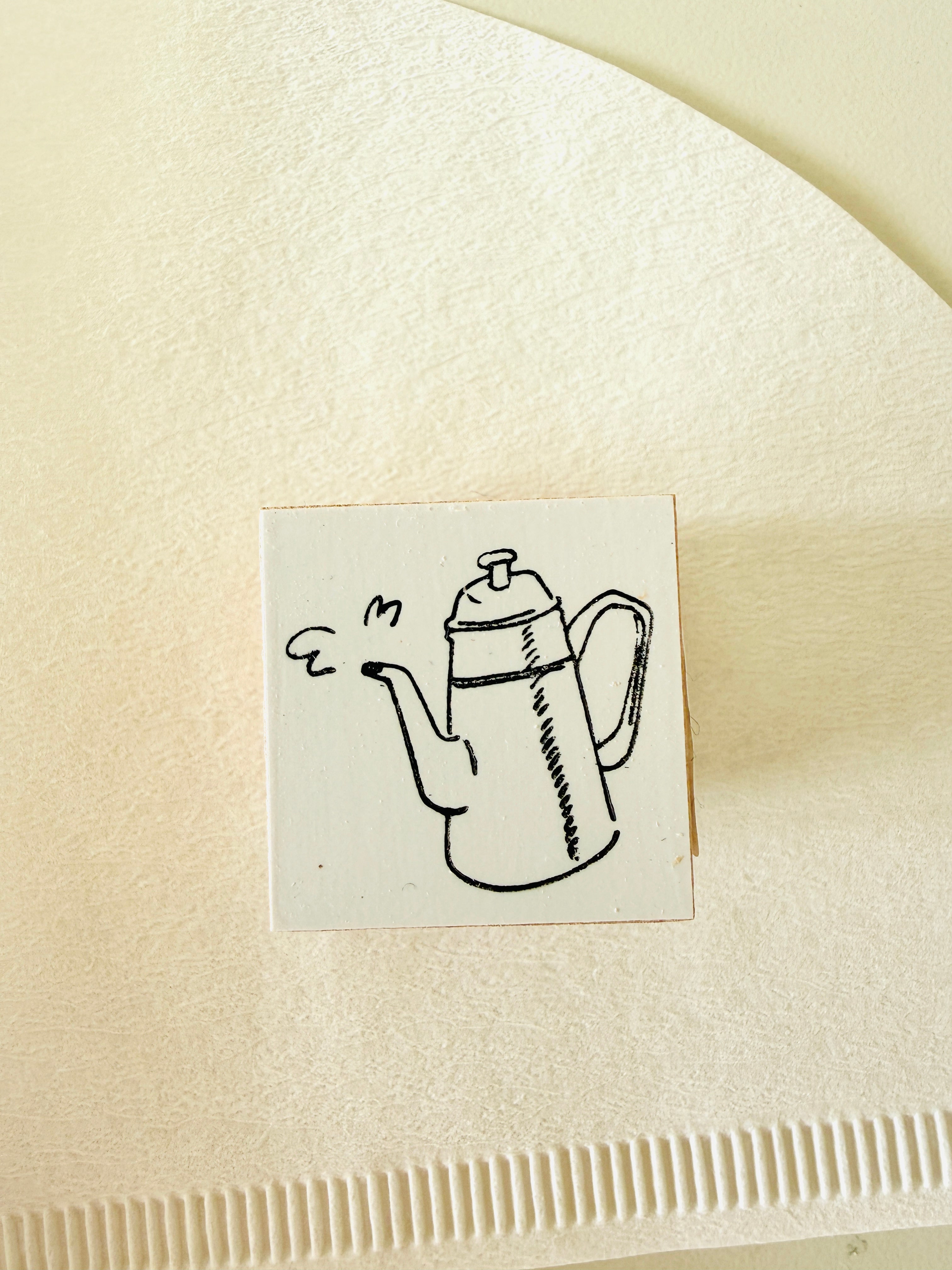 [Stamp Marche] Coffee Pot rubber stamp