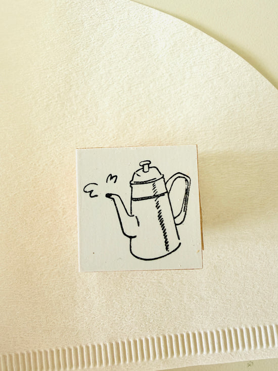 Coffee Pot rubber stamp