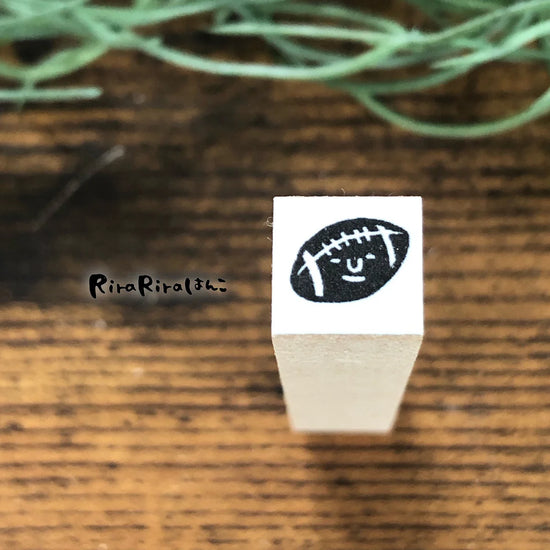 [RiraRira Hanko] Football and Rugby mini rubber stamp