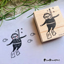 [RiraRira Hanko] Uncle Iwai Snorkeling rubber stamp