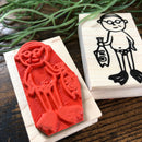 [RiraRira Hanko] Mr. Megane Catch of the Day rubber stamp