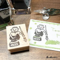 [RiraRira Hanko] Uncle Iwai Ink Curling rubber stamp