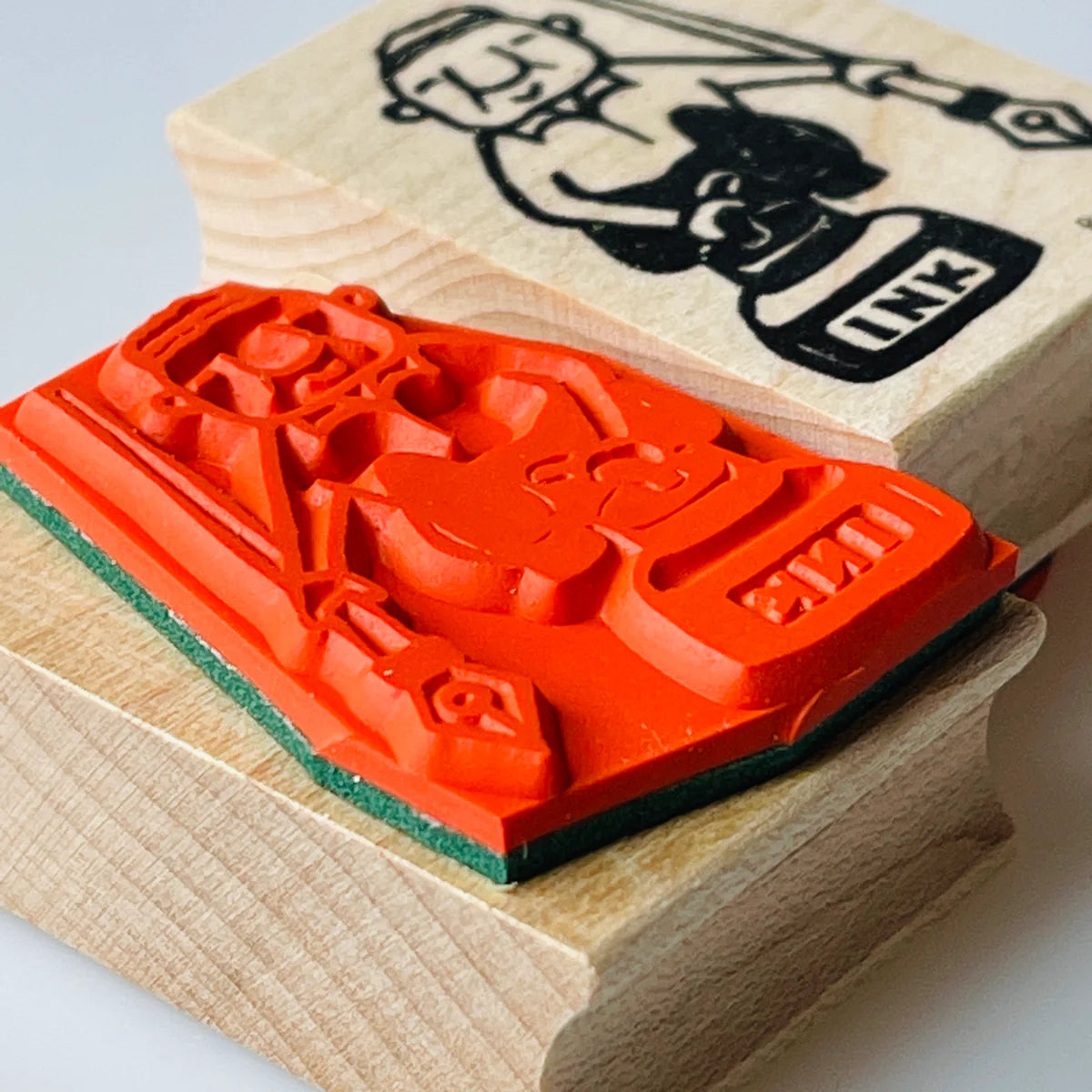 [RiraRira Hanko] Uncle Iwai Ink Curling rubber stamp