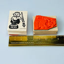 [RiraRira Hanko] Uncle Iwai Ink Curling rubber stamp
