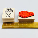 [RiraRira Hanko] Cocktail Cat rubber stamp