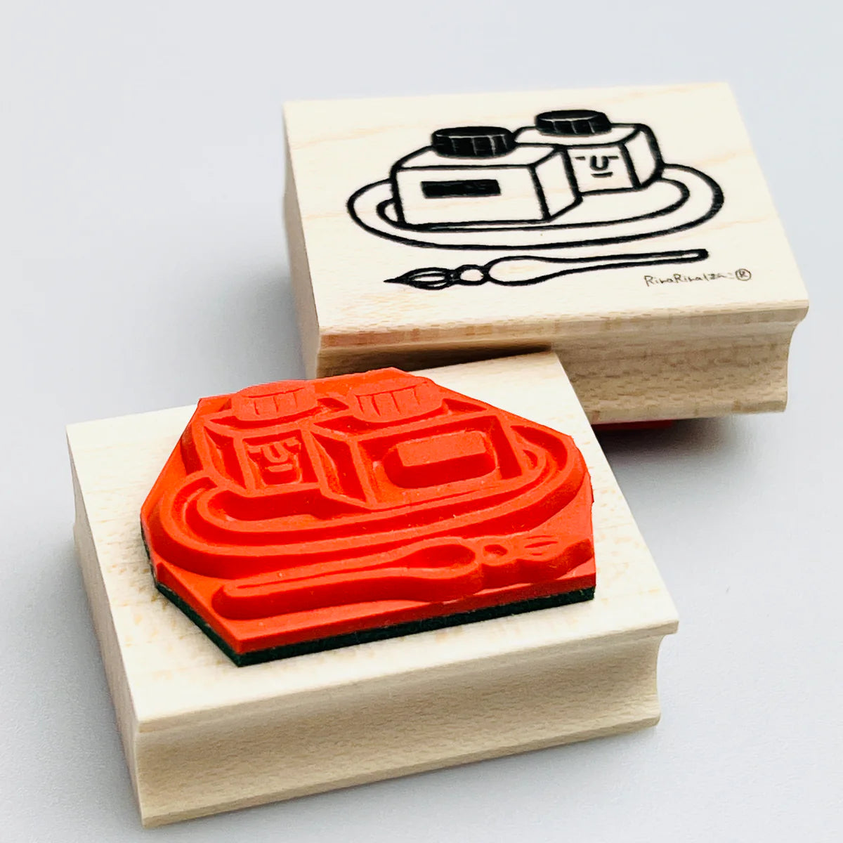 [RiraRira Hanko] Castella Ink Bottle rubber stamp