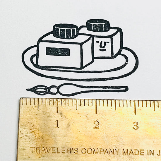 [RiraRira Hanko] Castella Ink Bottle rubber stamp