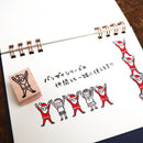 [RiraRira Hanko] Hooray Santa rubber stamp
