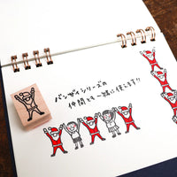 [RiraRira Hanko] Hooray Santa rubber stamp