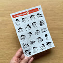 [Mushroom Cat] Hanko Stamp Monochrome sticker sheet