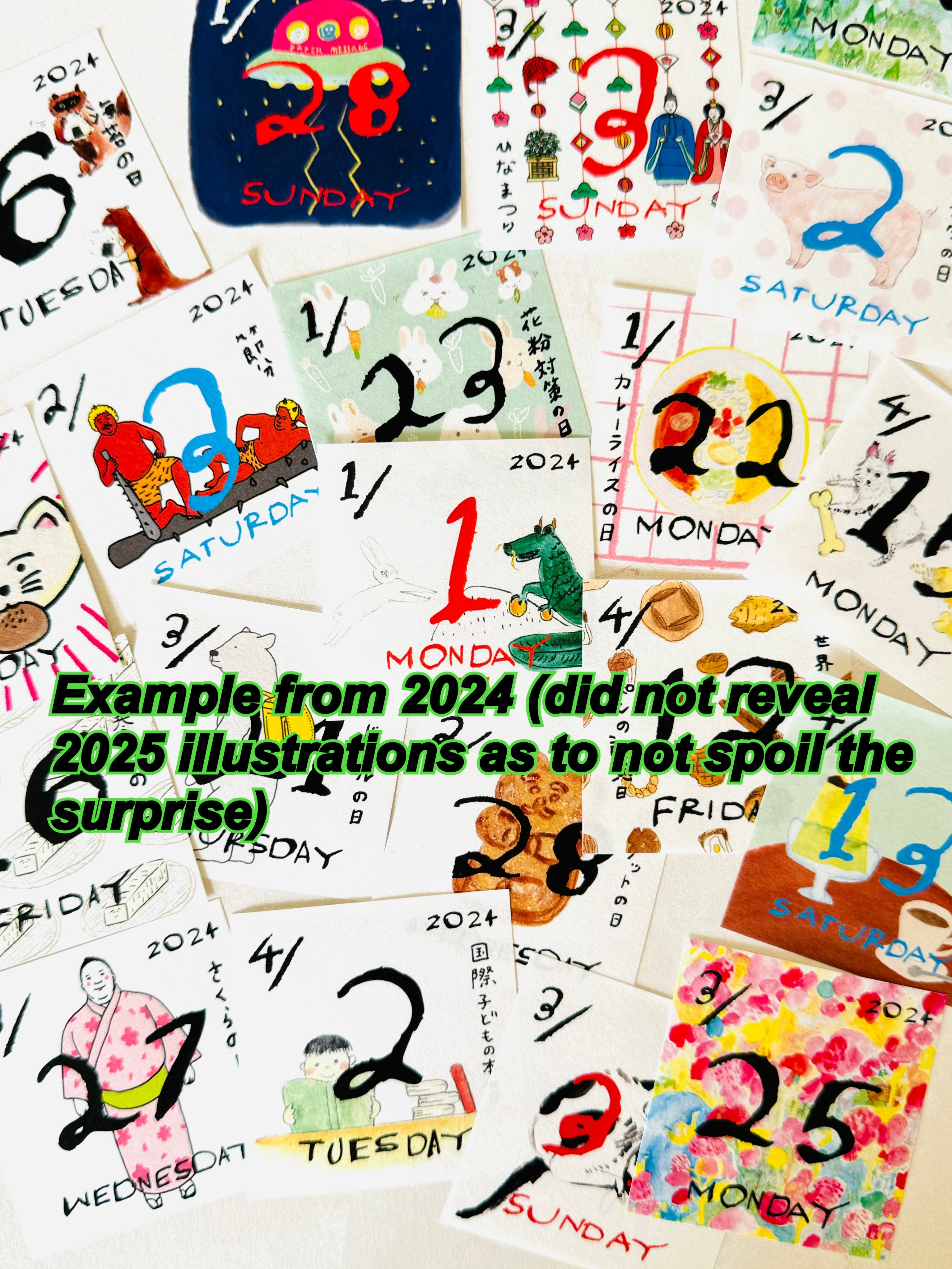 [Paper message] 2025 Himekuri Mini Desk Calendar