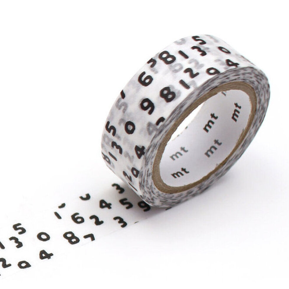 [mt] SOU•SOU x Black Numbering washi tape