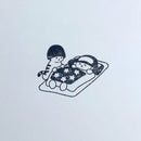 [Mushroom Cat] Caught a Cold! rubber stamp x 4legs