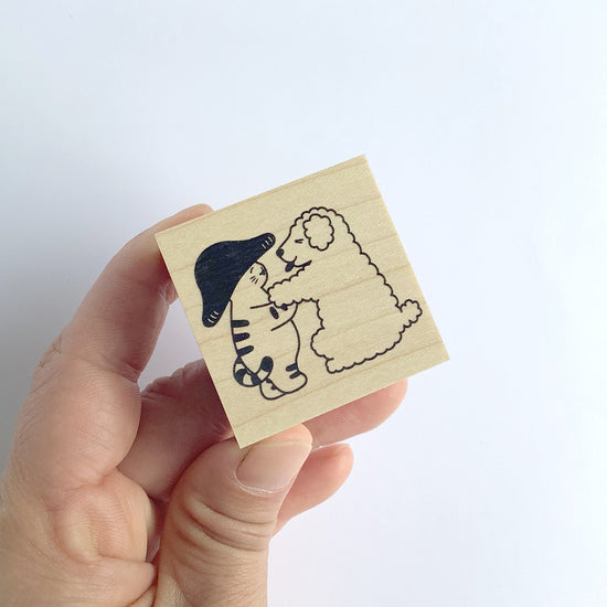 [Mushroom Cat] My Friend Dog rubber stamp x 4legs