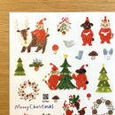 [4legs] Mushroom Cat Merry Christmas sticker sheet