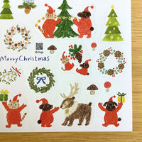 [4legs] Mushroom Cat Merry Christmas sticker sheet