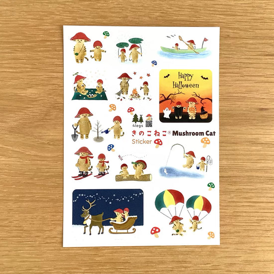 [4legs] Mushroom Cat Year-End Reflections sticker sheet