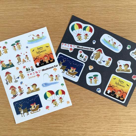 [4legs] Mushroom Cat Year-End Reflections sticker sheet