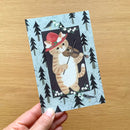 [4legs] Violin Cat postcard