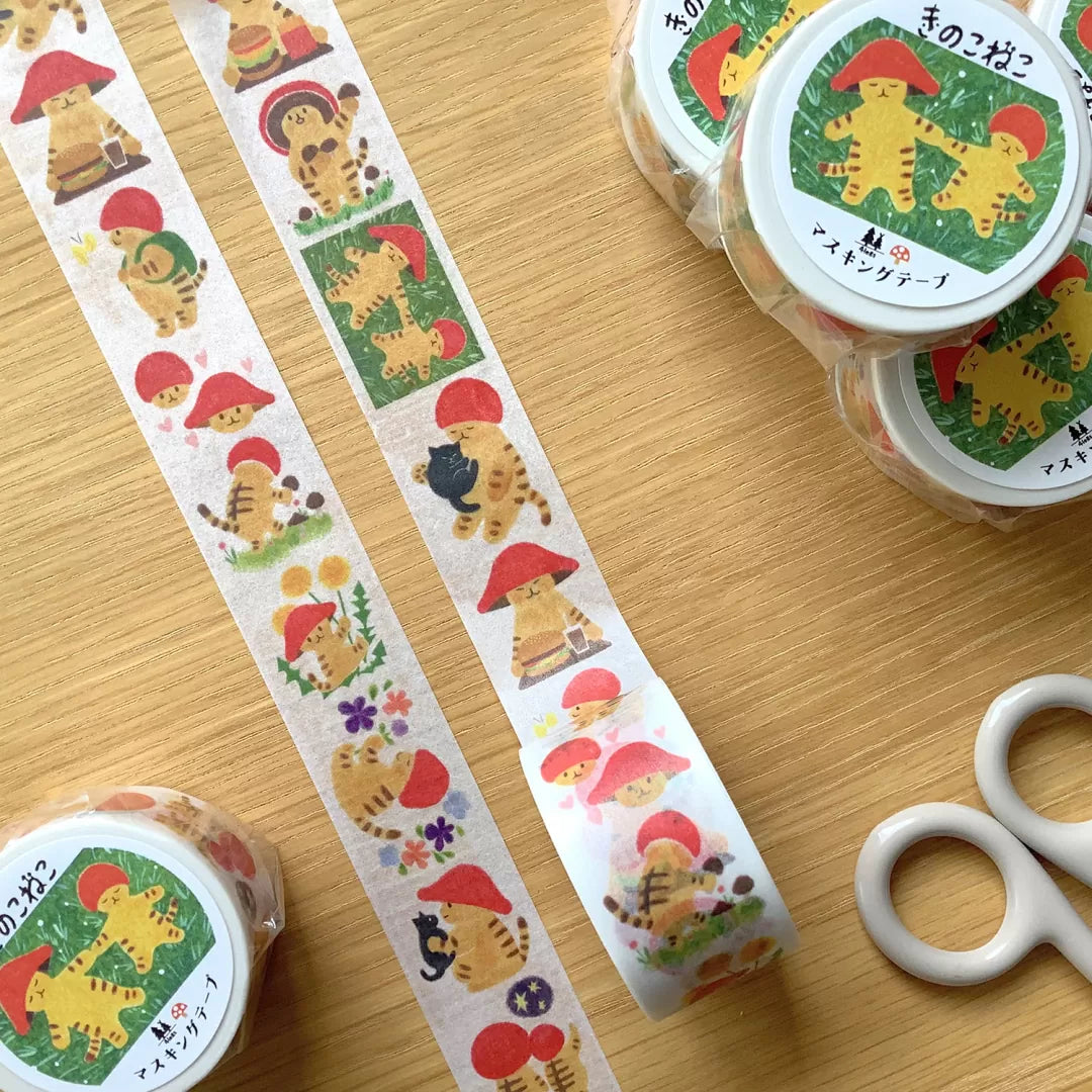 [Mushroom Cat] 4legs · Mushroom Cat - 2nd Edition washi tape