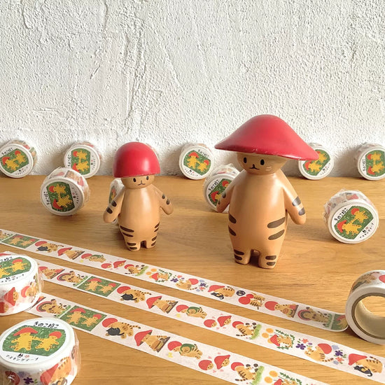 [Mushroom Cat] 4legs · Mushroom Cat - 2nd Edition washi tape