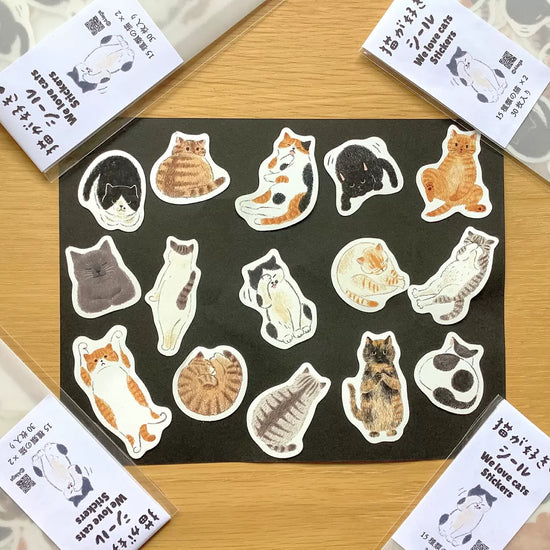 [4legs] We Love Cats flake stickers (restock early November)