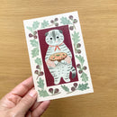 [4legs] Scottish Fold Cat x Figs postcard