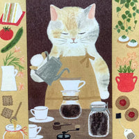 [4legs] Calico Barista ☕️ postcard
