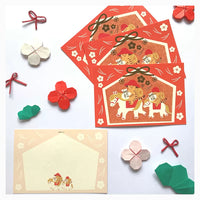 [4legs] Mushroom Cat x 2026 Year of the Horse postcard · Gold Foil