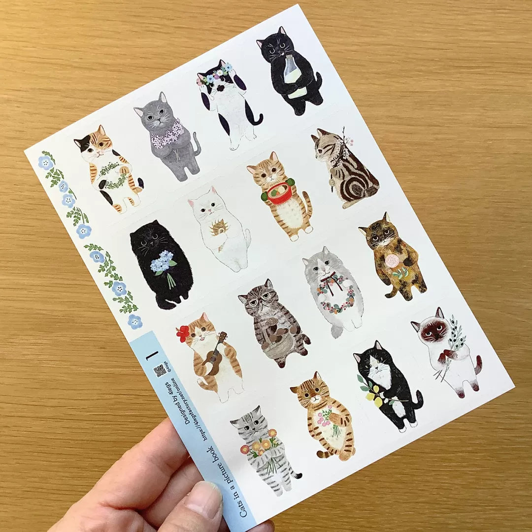 [4legs] 2026 Cats in Picture Book v. 1 sticker sheet