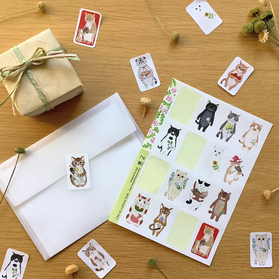 [4legs] 2026 Cats in Picture Book v. 2 sticker sheet