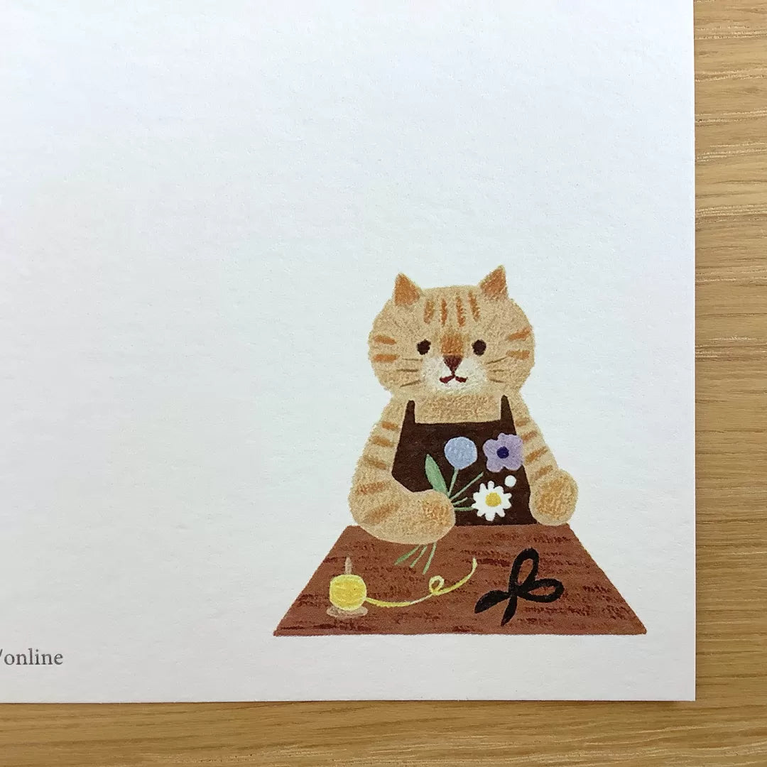 [4legs] Florist Cat postcard