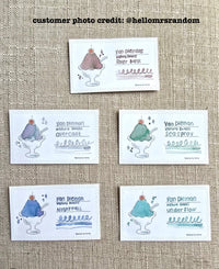 [forme] Fluffy Shaved Ice · Fountain Pen Ink Swatch Card set