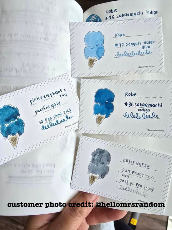[forme] Ice Cream · Fountain Pen Ink Swatch Card set