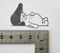 [Mushroom Cat] Napping rubber stamp