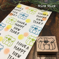 [RiraRira Hanko] Bulldog rubber stamp