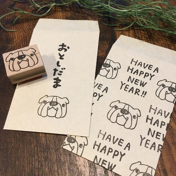 [RiraRira Hanko] Bulldog rubber stamp