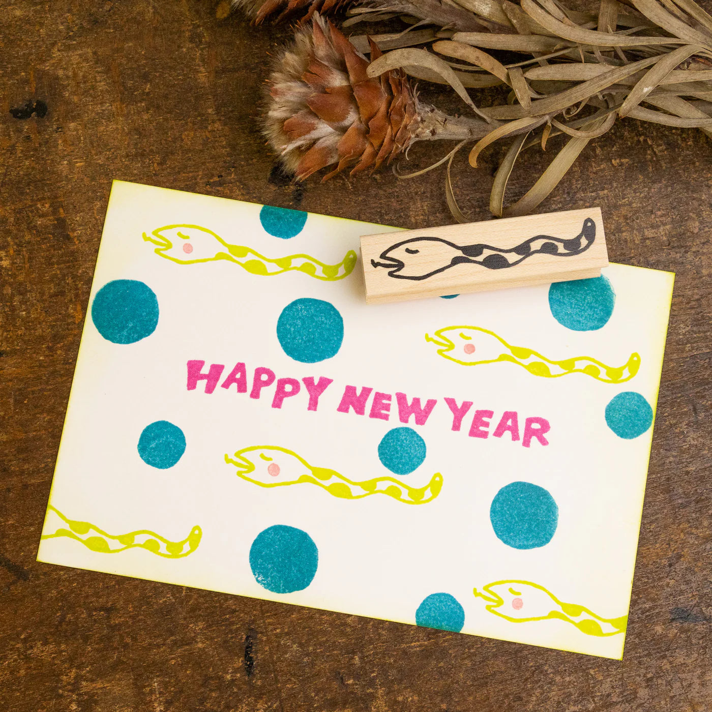 [RiraRira Hanko] Polka Dot Snake 🐍 rubber stamp (limited release • no restock)