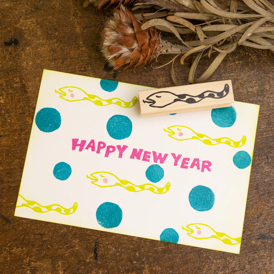 [RiraRira Hanko] Polka Dot Snake 🐍 rubber stamp (limited release • no restock)