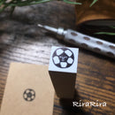 [RiraRira Hanko] Soccer mini rubber stamp