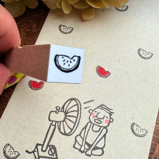 [RiraRira Hanko] Watermelon mini rubber stamp
