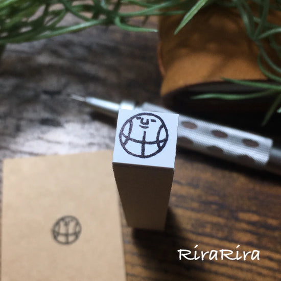 [RiraRira Hanko] Basketball mini rubber stamp