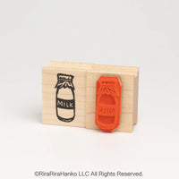 [RiraRira Hanko] Milk rubber stamp