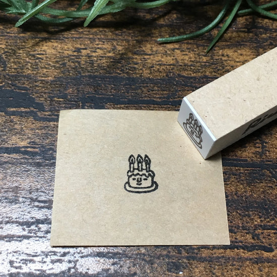 [RiraRira Hanko] Birthday Cake mini rubber stamp