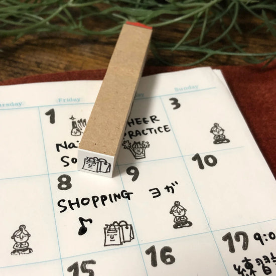 [RiraRira Hanko] Shopping mini rubber stamp
