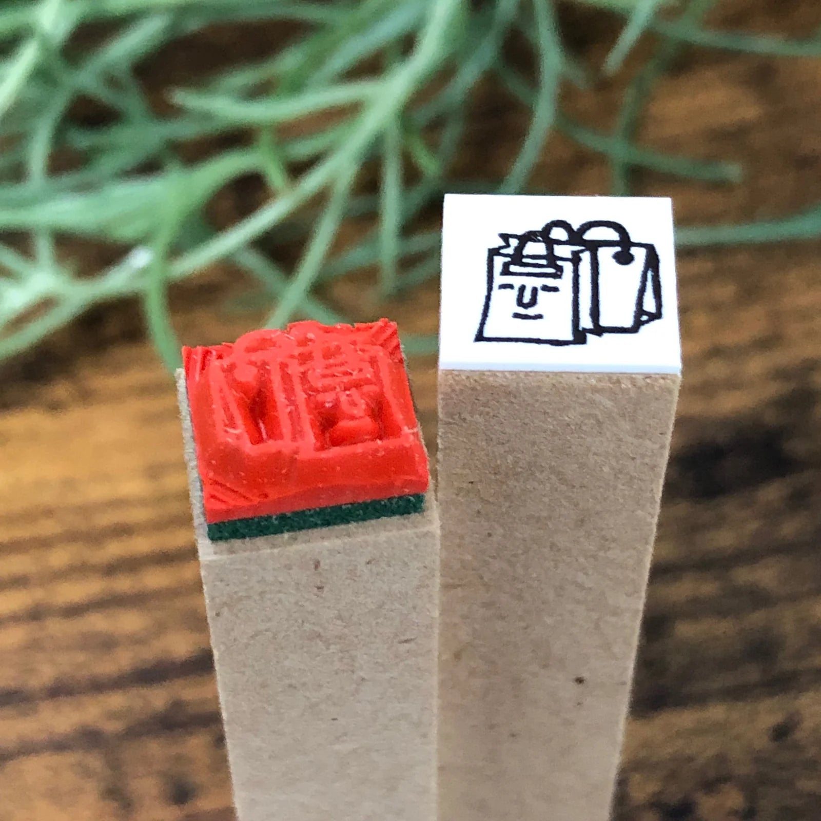 [RiraRira Hanko] Shopping mini rubber stamp