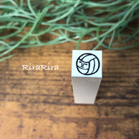[RiraRira Hanko] Volleyball mini rubber stamp